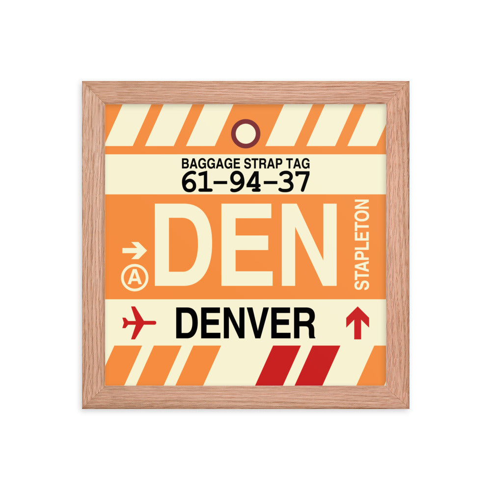 Travel-Themed Framed Print • DEN Denver • YHM Designs - Image 06