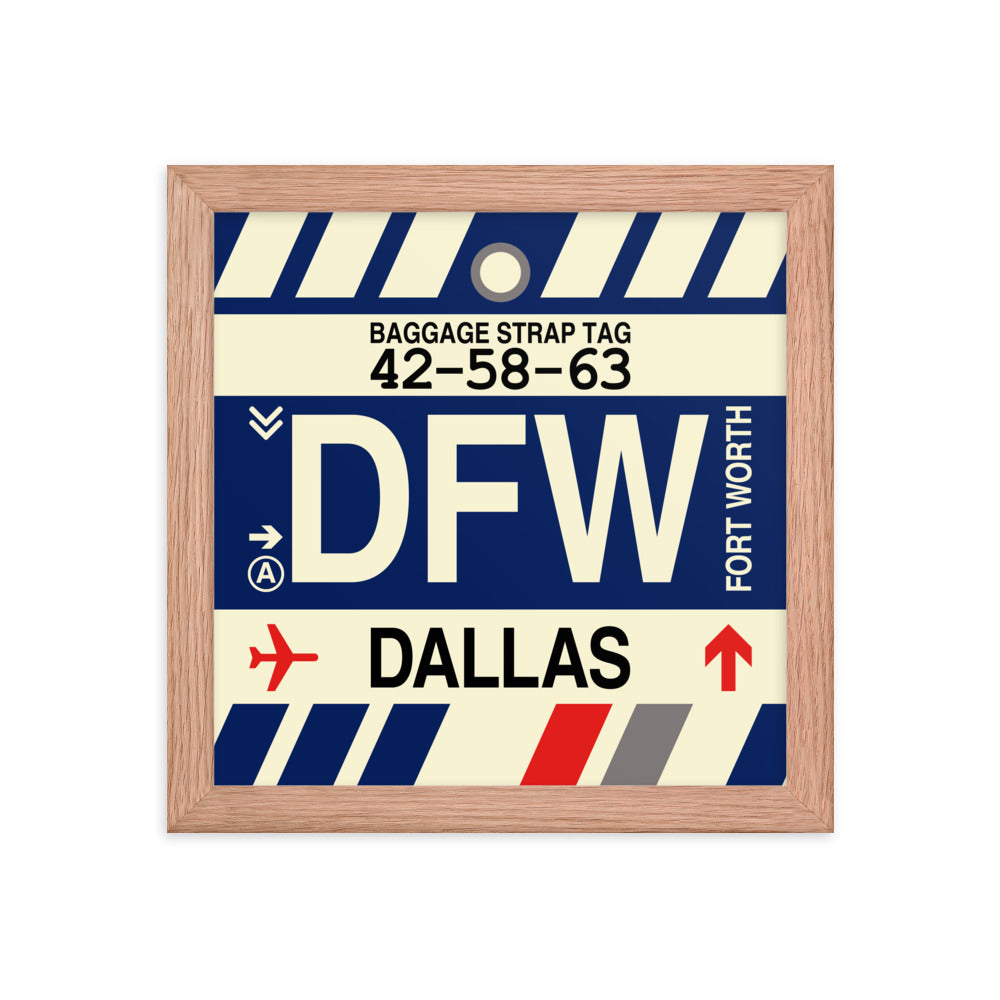 Travel-Themed Framed Print • DFW Dallas • YHM Designs - Image 06