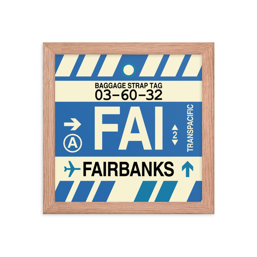 Travel-Themed Framed Print • FAI Fairbanks Souvenir • YHM Designs - Image 06