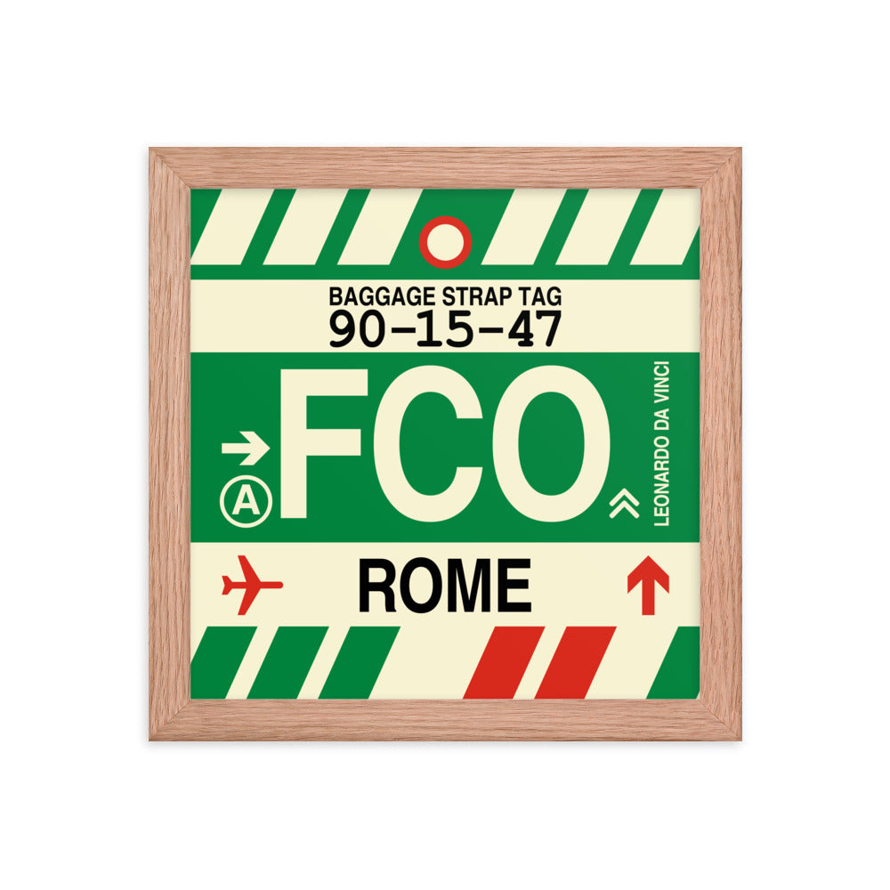 Travel-Themed Framed Print • FCO Rome • YHM Designs - Image 06