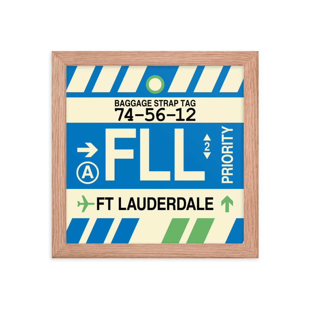 Travel-Themed Framed Print • FLL Fort Lauderdale • YHM Designs - Image 06