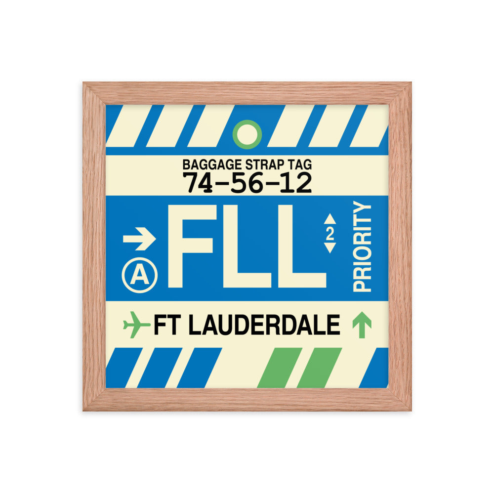 Travel-Themed Framed Print • FLL Fort Lauderdale Souvenir • YHM Designs - Image 06