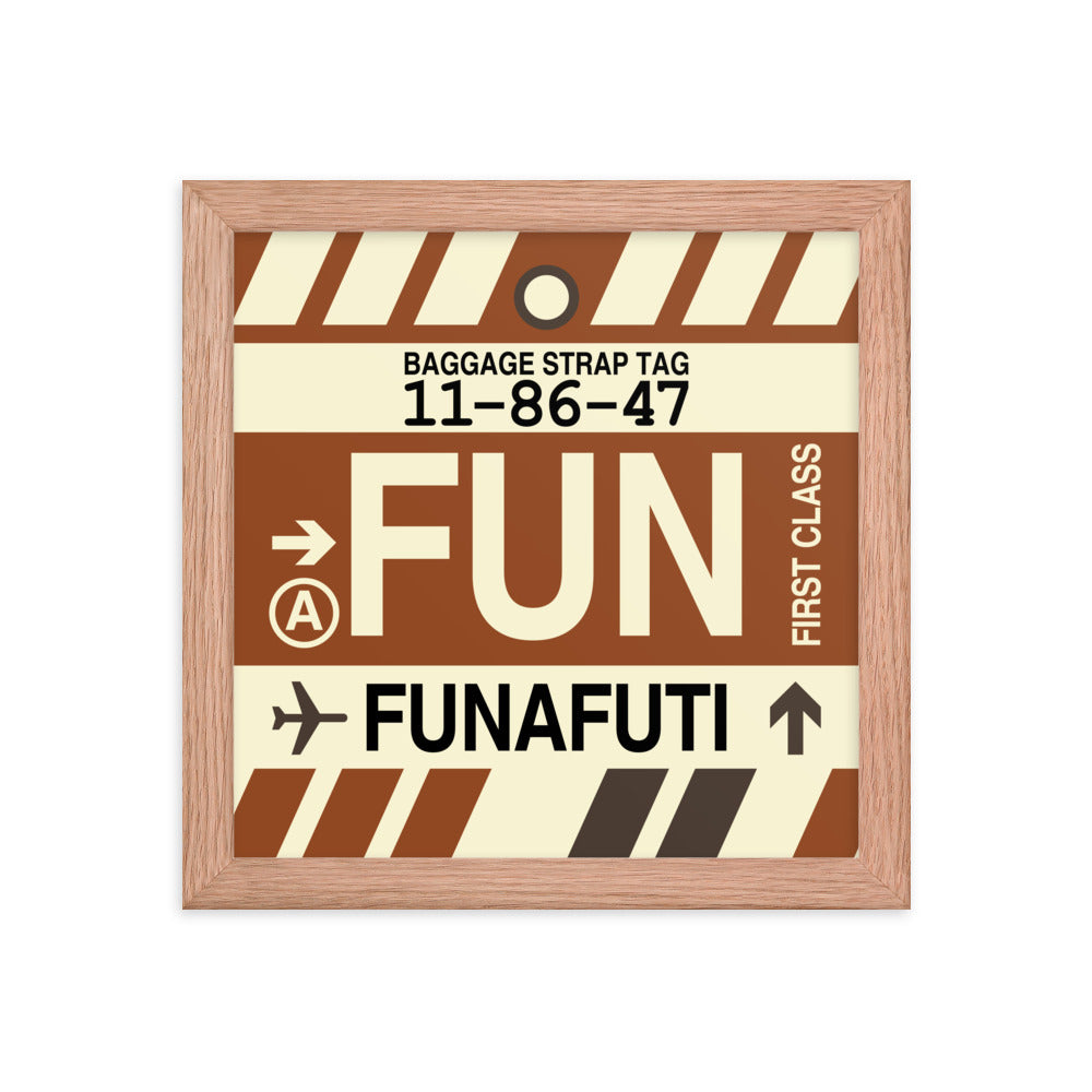 Travel-Themed Framed Print • FUN Funafuti Souvenir • YHM Designs - Image 06