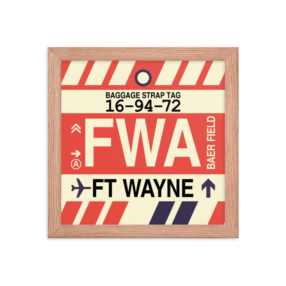 Travel-Themed Framed Print • FWA Fort Wayne • YHM Designs - Image 06