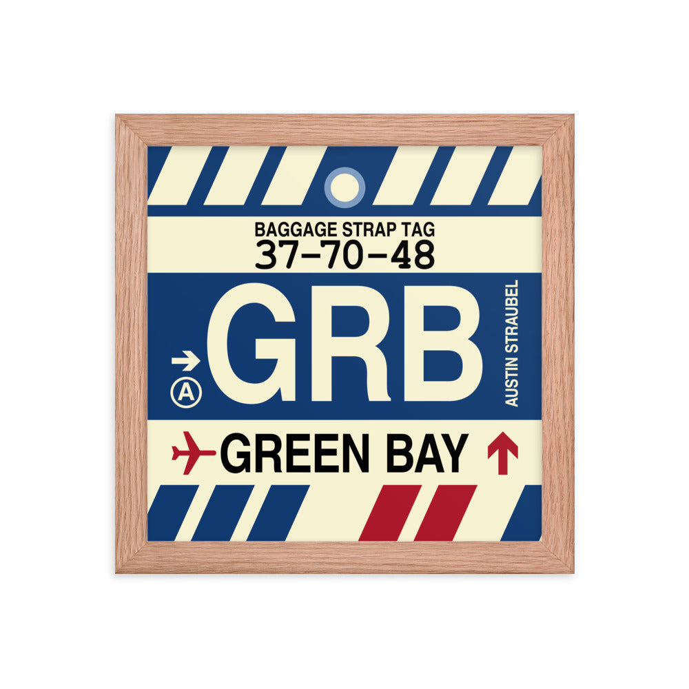 Travel-Themed Framed Print • GRB Green Bay • YHM Designs - Image 06