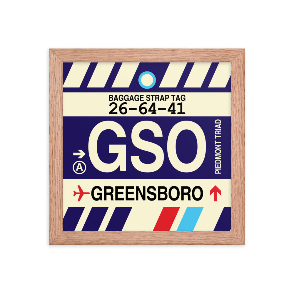 Travel-Themed Framed Print • GSO Greensboro • YHM Designs - Image 06