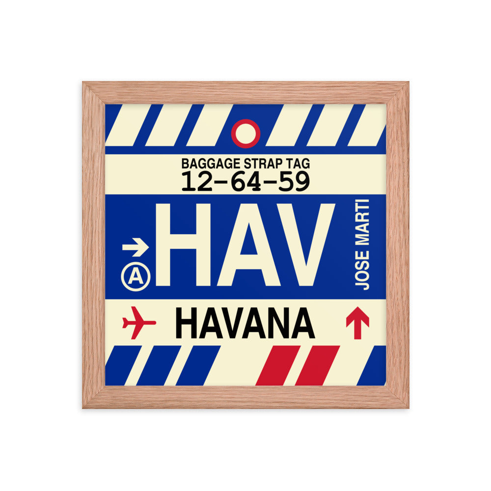 Travel-Themed Framed Print • HAV Havana • YHM Designs - Image 06