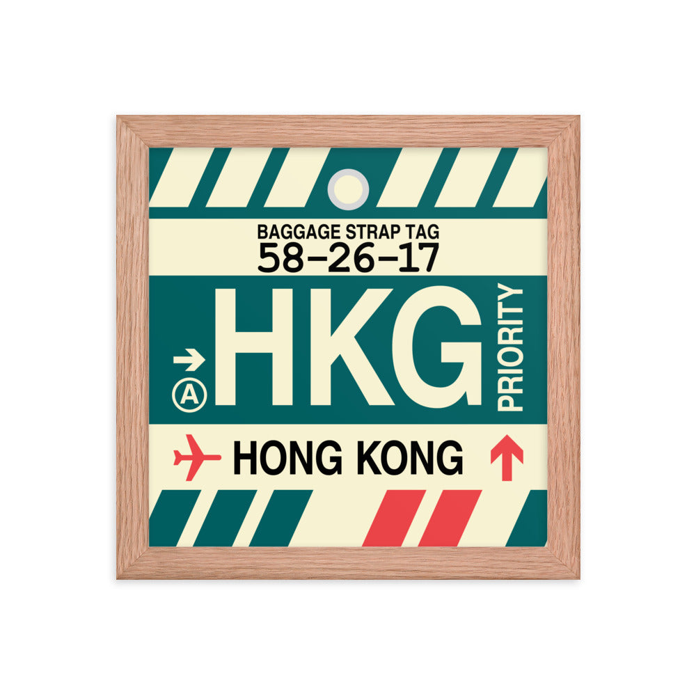 Travel-Themed Framed Print • HKG Hong Kong Souvenir • YHM Designs - Image 06
