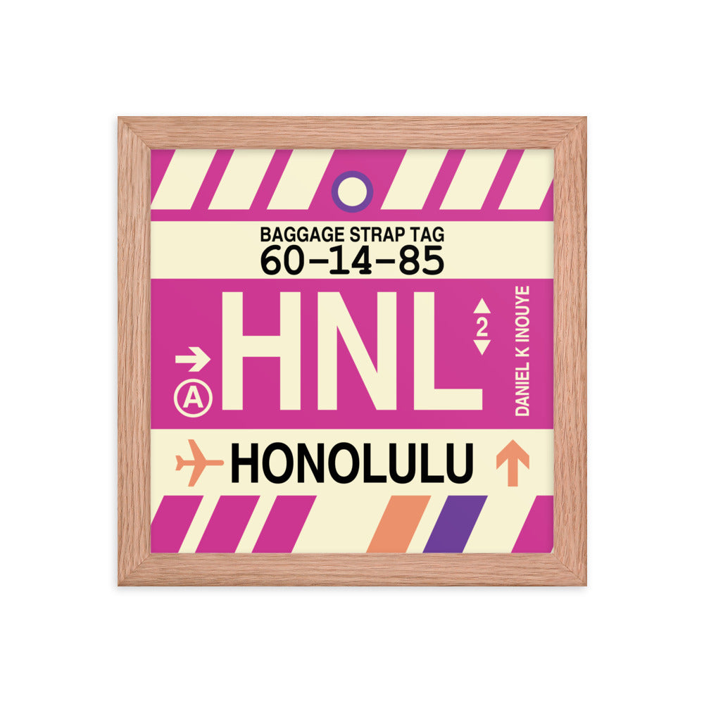 Travel-Themed Framed Print • HNL Honolulu • YHM Designs - Image 06