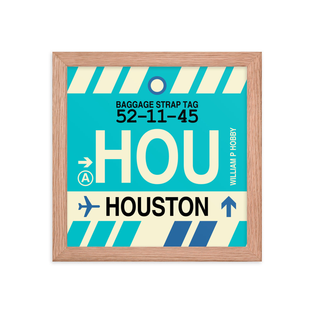 Travel-Themed Framed Print • HOU Houston • YHM Designs - Image 06