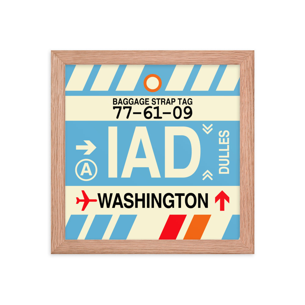 Travel-Themed Framed Print • IAD Washington Souvenir • YHM Designs - Image 06