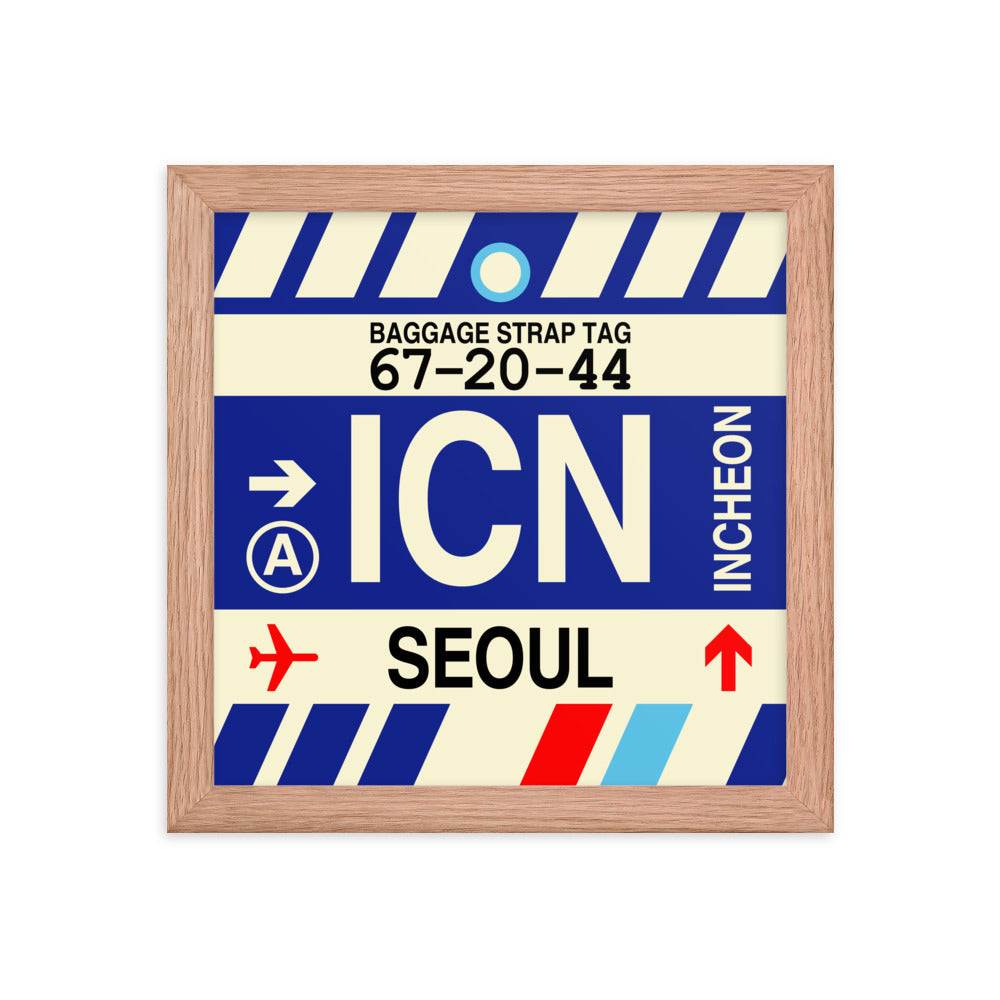 Travel-Themed Framed Print • ICN Seoul • YHM Designs - Image 06