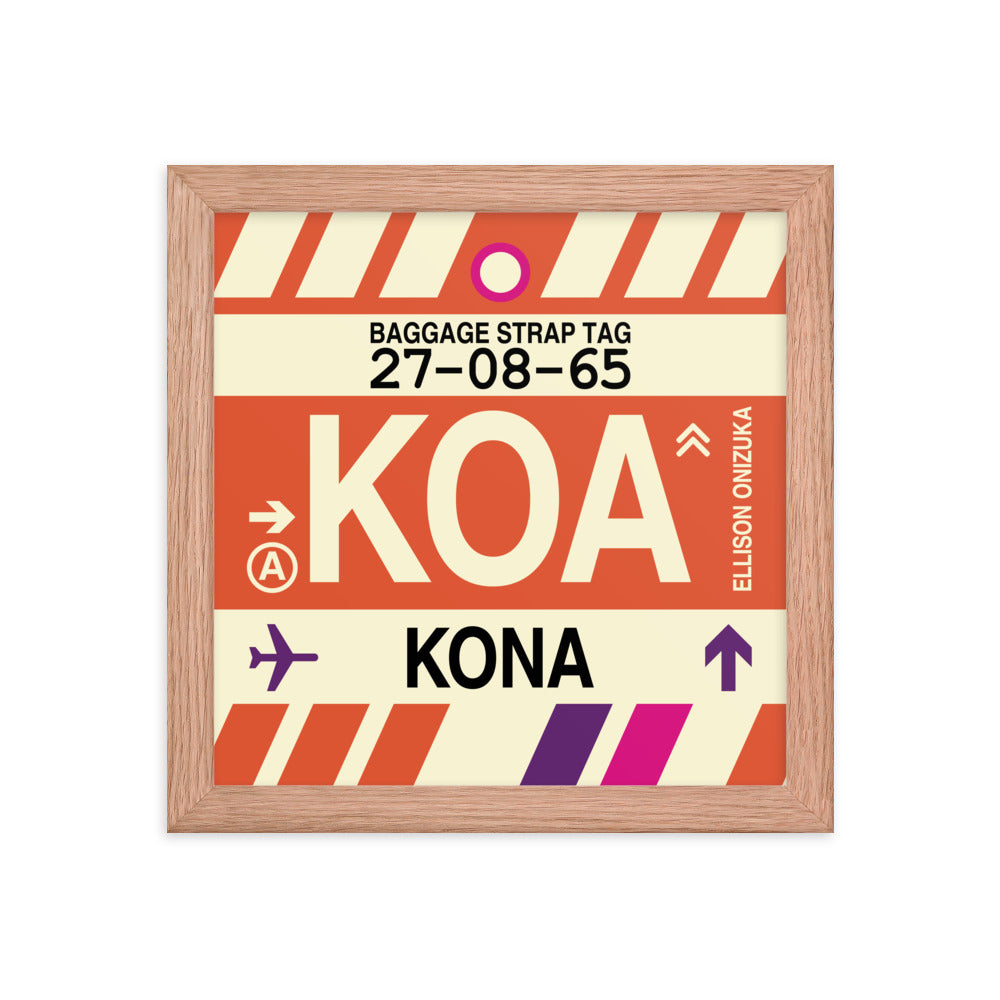 Travel-Themed Framed Print • KOA Kona Souvenir • YHM Designs - Image 06