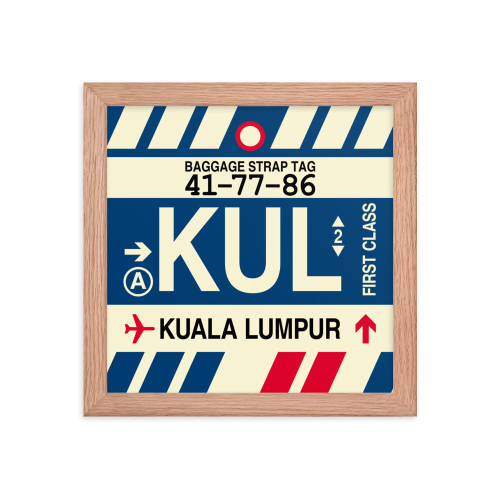 Travel-Themed Framed Print • KUL Kuala Lumpur Souvenir • YHM Designs - Image 06
