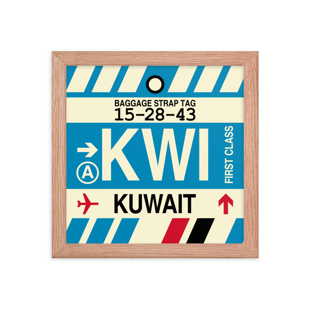 Travel-Themed Framed Print • KWI Kuwait City Souvenir • YHM Designs - Image 06
