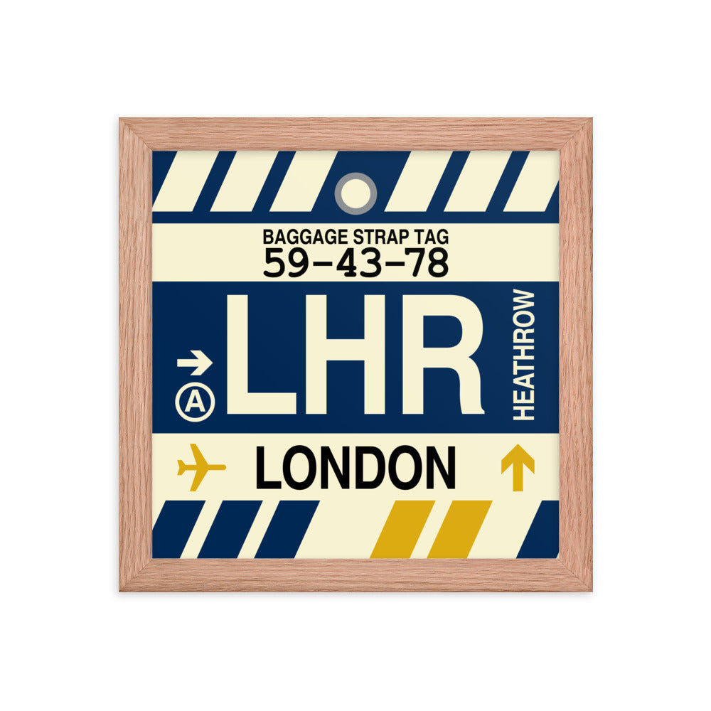 Travel-Themed Framed Print • LHR London • YHM Designs - Image 06