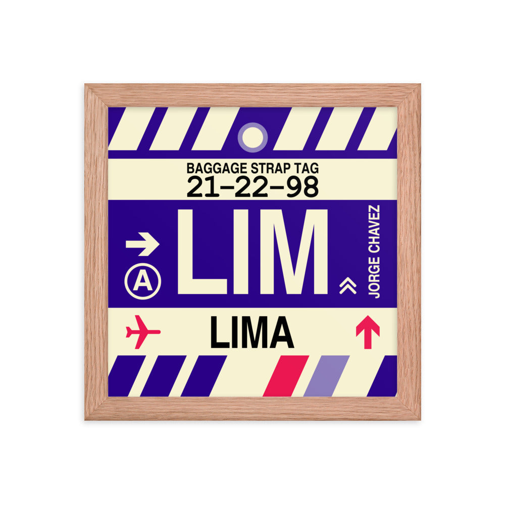 Travel-Themed Framed Print • LIM Lima • YHM Designs - Image 06