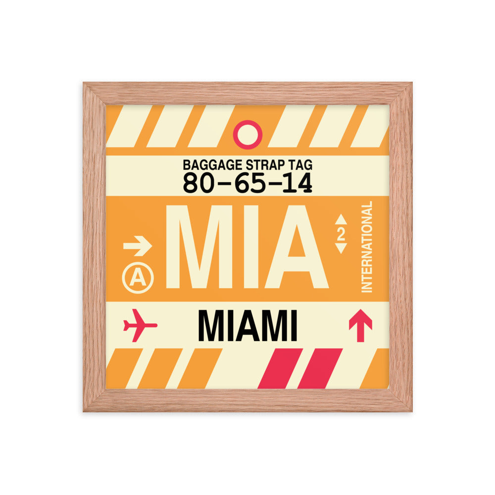 Travel-Themed Framed Print • MIA Miami • YHM Designs - Image 06