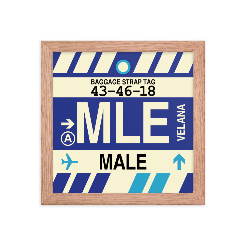 Travel-Themed Framed Print • MLE Malé Souvenir • YHM Designs - Image 06