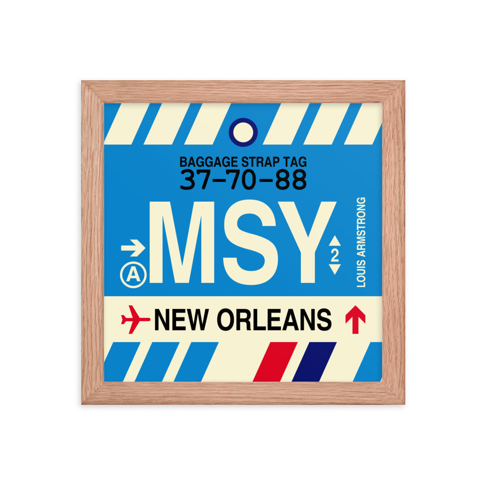 Travel-Themed Framed Print • MSY New Orleans • YHM Designs - Image 06