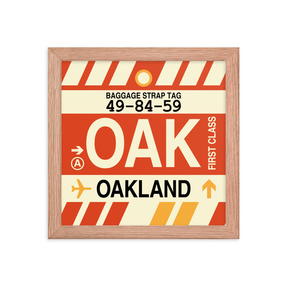 Travel-Themed Framed Print • OAK Oakland • YHM Designs - Image 06