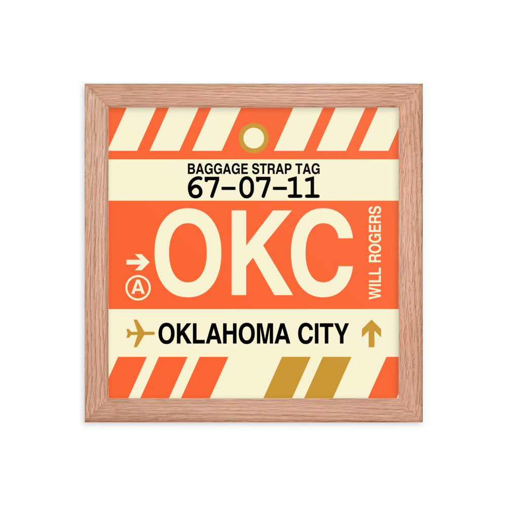 Travel-Themed Framed Print • OKC Oklahoma City • YHM Designs - Image 06