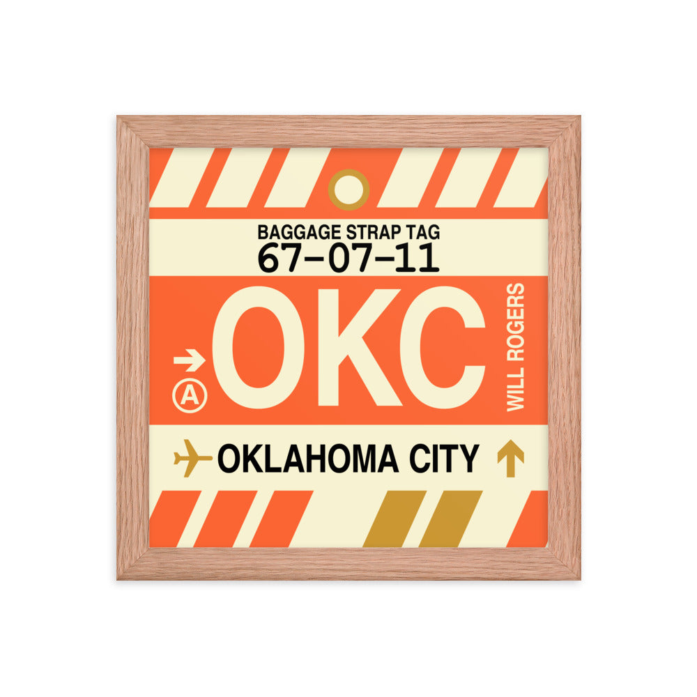 Travel-Themed Framed Print • OKC Oklahoma City Souvenir • YHM Designs - Image 06