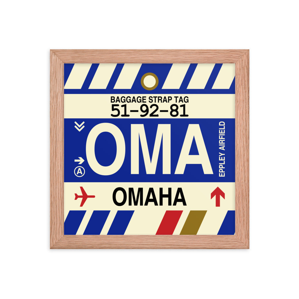 Travel-Themed Framed Print • OMA Omaha Souvenir • YHM Designs - Image 06