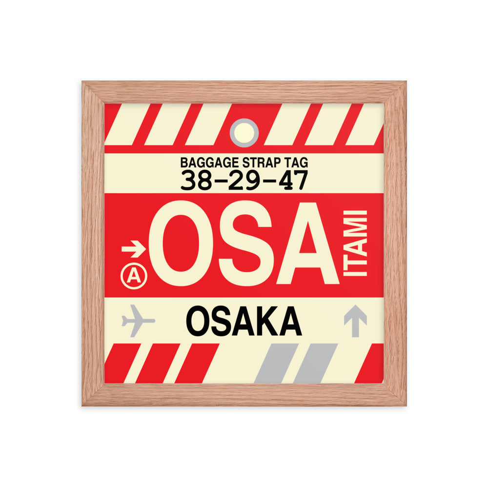 Travel-Themed Framed Print • OSA Osaka Souvenir • YHM Designs - Image 06