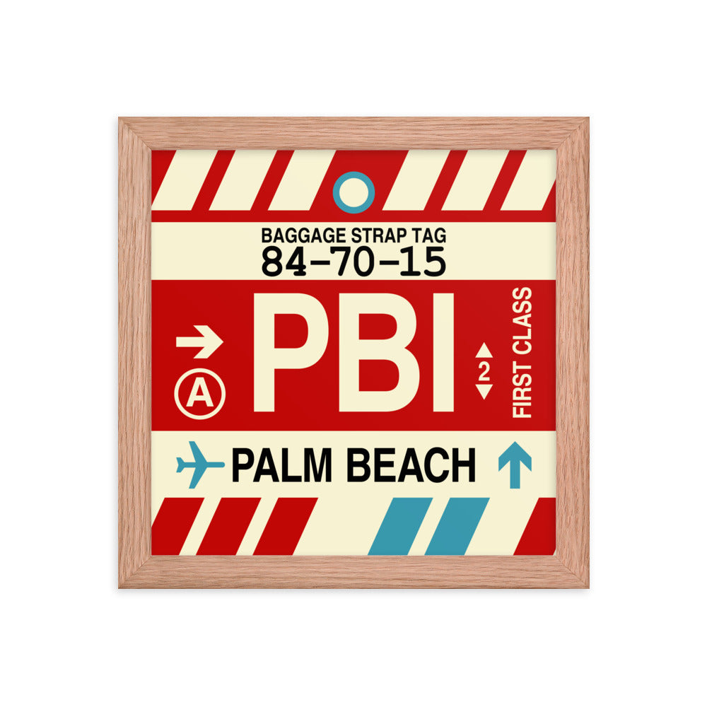 Travel-Themed Framed Print • PBI Palm Beach • YHM Designs - Image 06