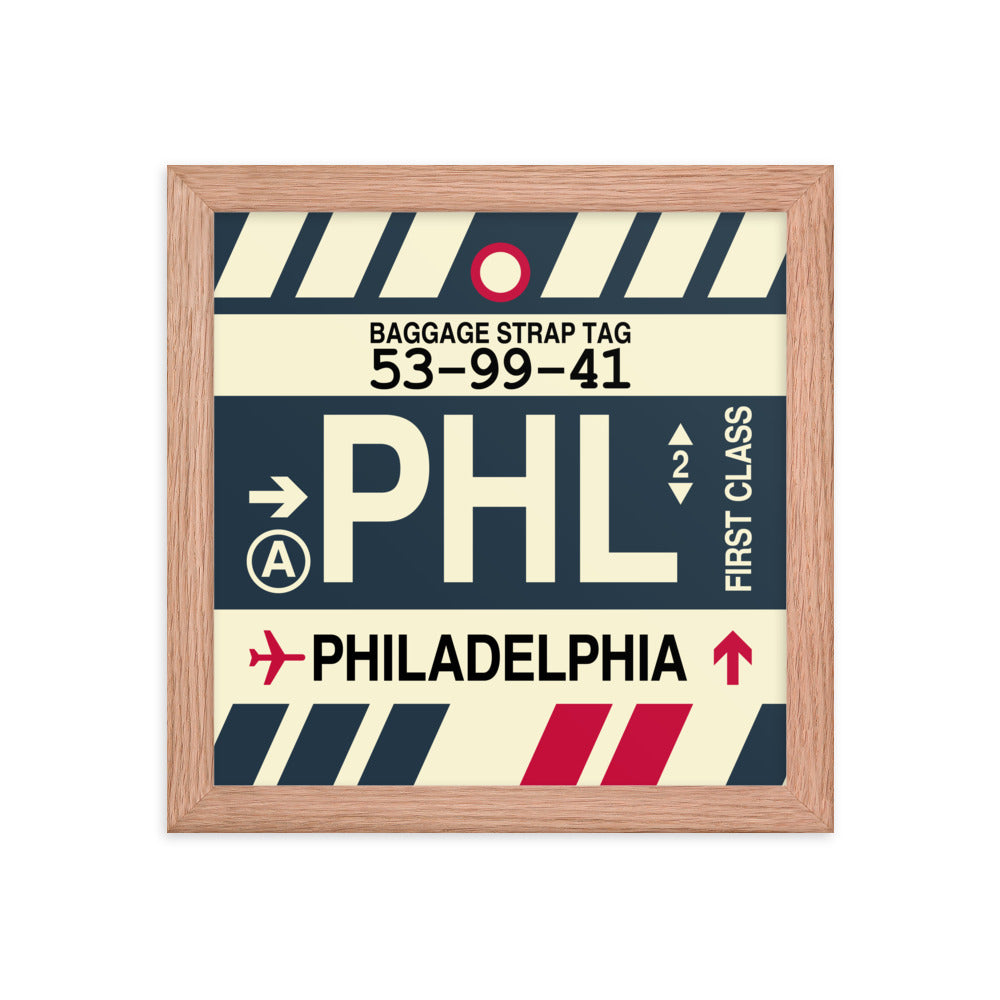 Travel-Themed Framed Print • PHL Philadelphia • YHM Designs - Image 06