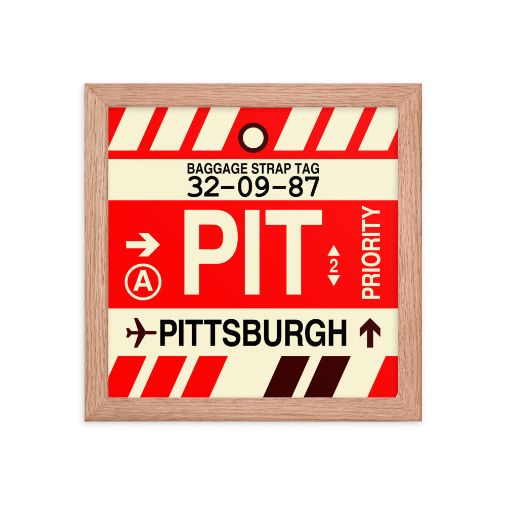 Travel-Themed Framed Print • PIT Pittsburgh • YHM Designs - Image 06