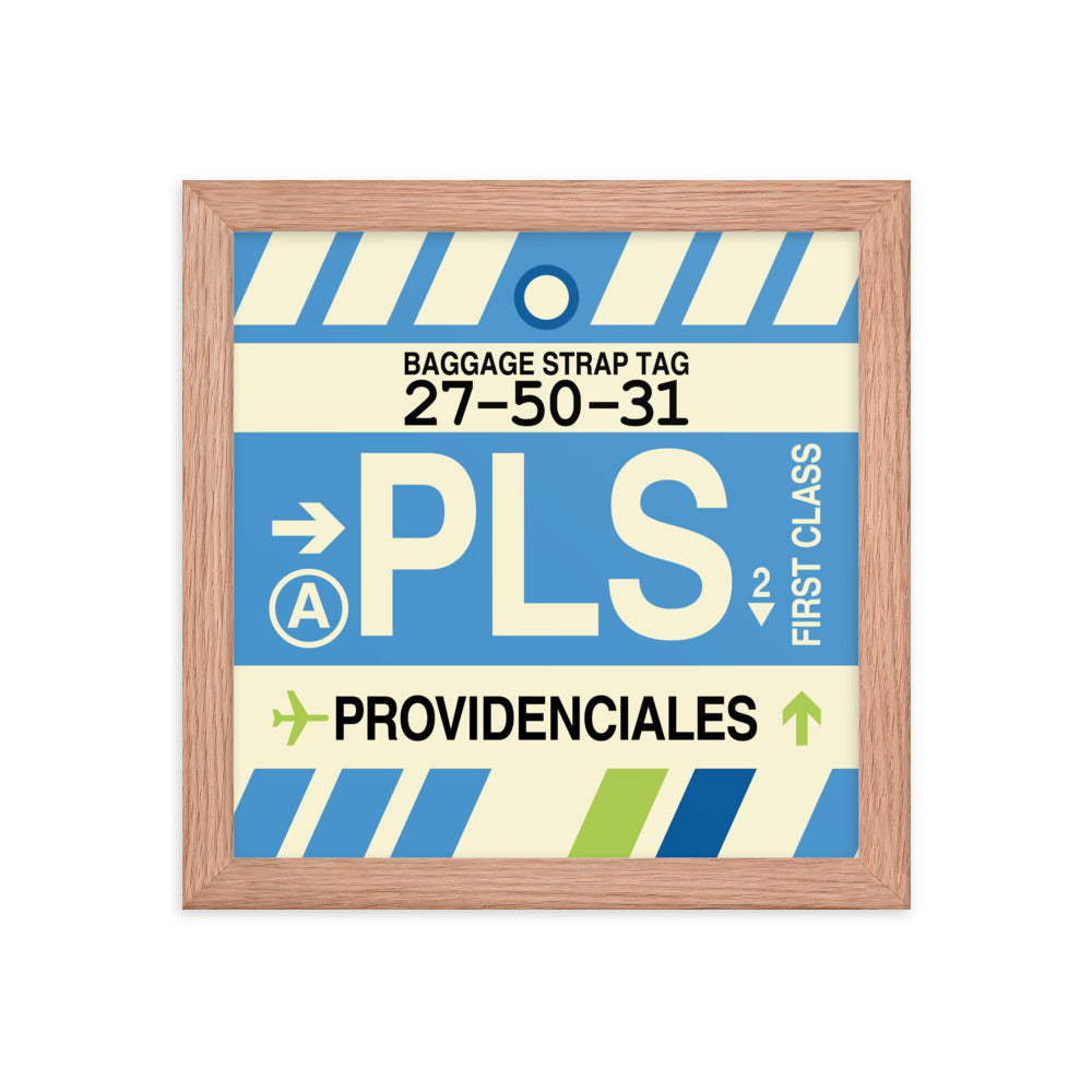 Travel-Themed Framed Print • PLS Providenciales Souvenir • YHM Designs - Image 06