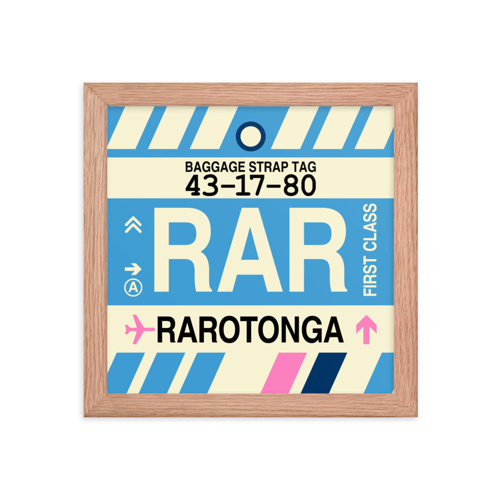 Travel-Themed Framed Print • RAR Rarotonga Souvenir • YHM Designs - Image 06