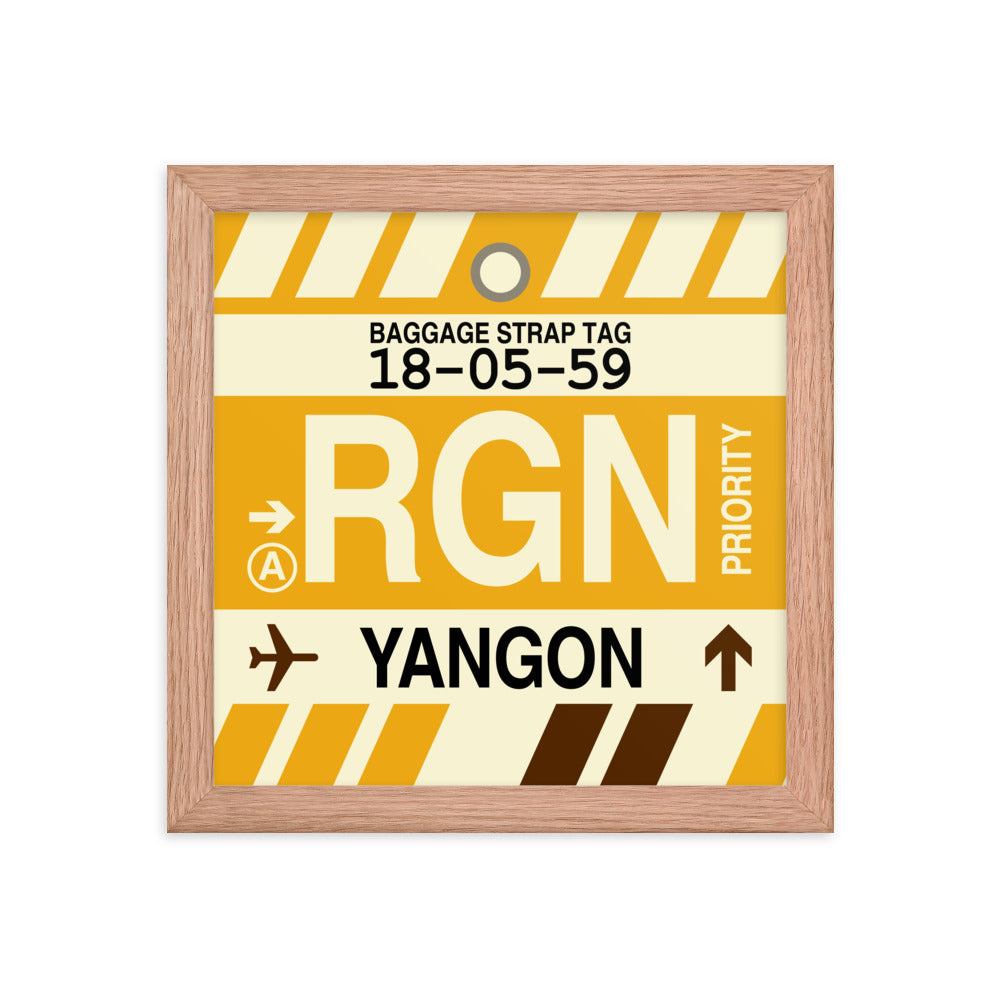Travel-Themed Framed Print • RGN Yangon Souvenir • YHM Designs - Image 06