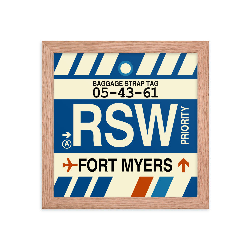 Travel-Themed Framed Print • RSW Fort Myers • YHM Designs - Image 06