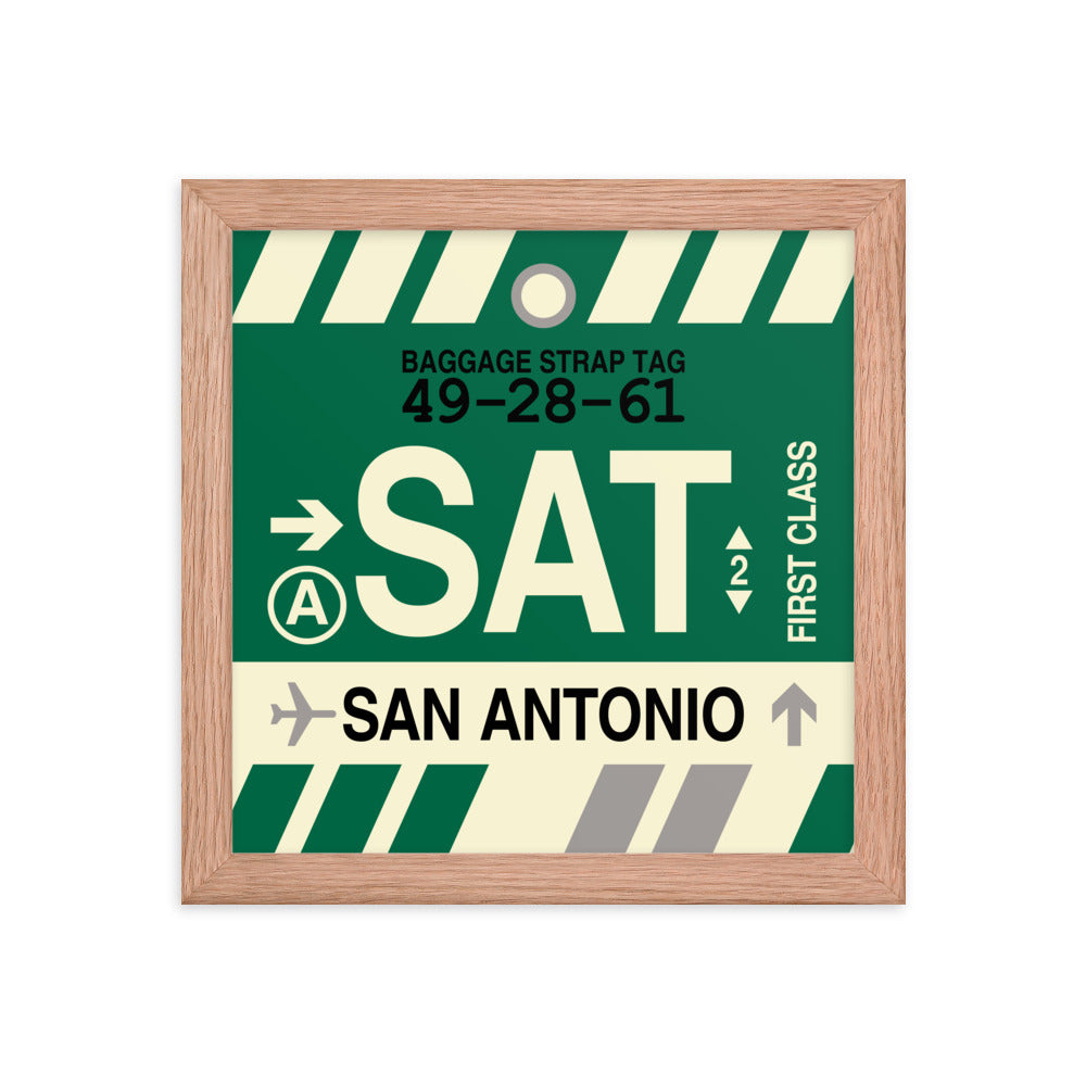 Travel-Themed Framed Print • SAT San Antonio • YHM Designs - Image 06