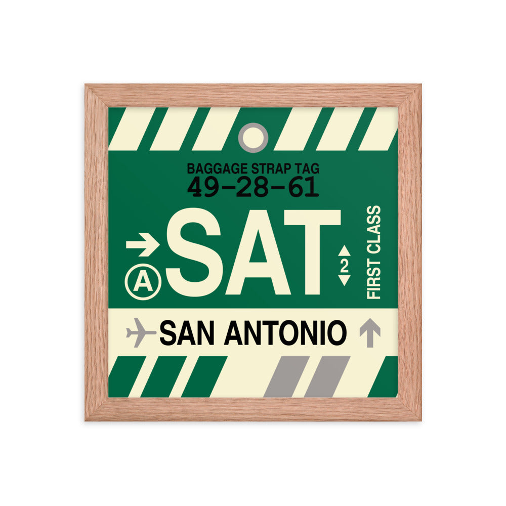 Travel-Themed Framed Print • SAT San Antonio Souvenir • YHM Designs - Image 06