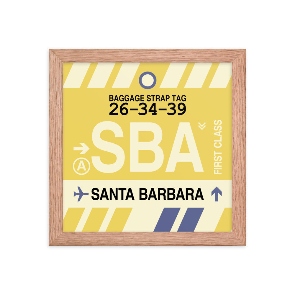 Travel-Themed Framed Print • SBA Santa Barbara Souvenir • YHM Designs - Image 06