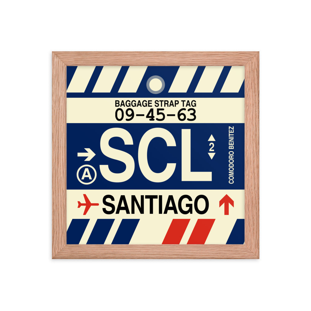 Travel-Themed Framed Print • SCL Santiago Souvenir • YHM Designs - Image 06