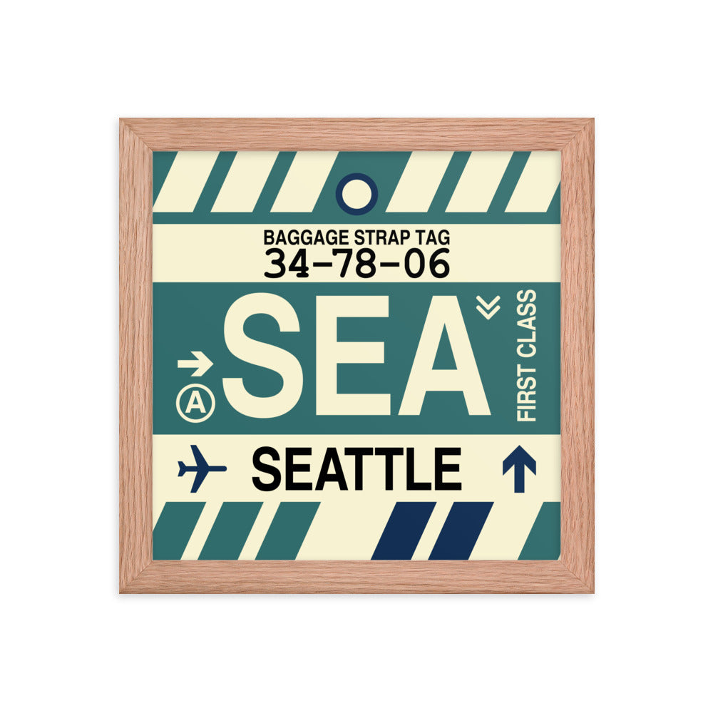 Travel-Themed Framed Print • SEA Seattle • YHM Designs - Image 06
