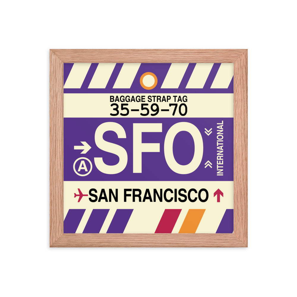 Travel-Themed Framed Print • SFO San Francisco • YHM Designs - Image 06