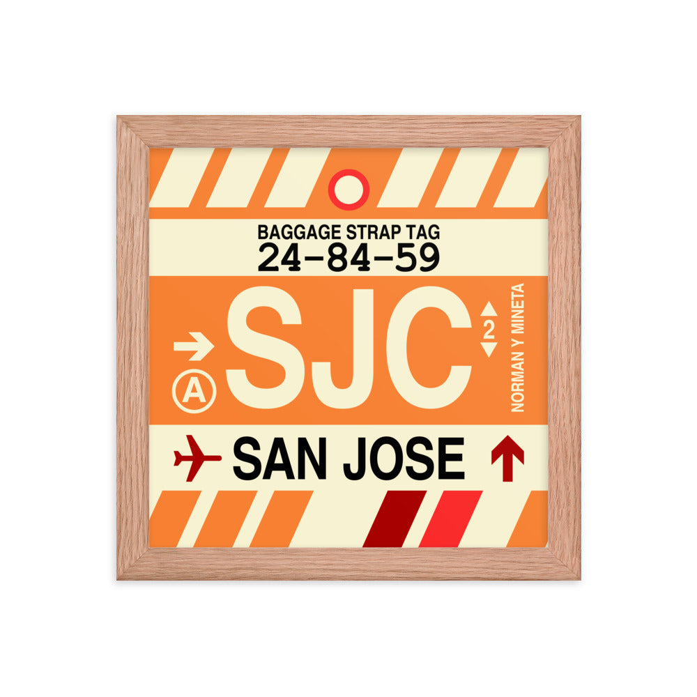 Travel-Themed Framed Print • SJC San Jose • YHM Designs - Image 06