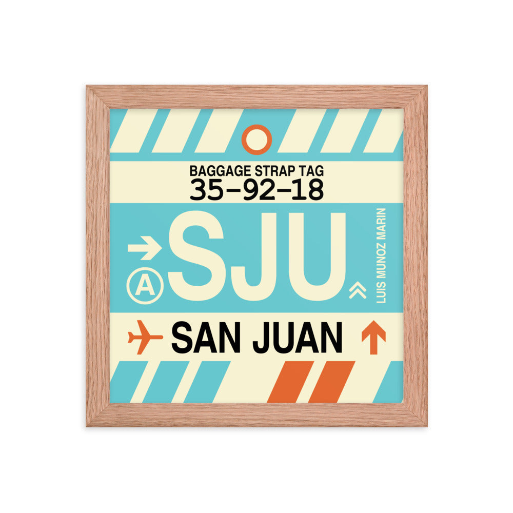 Travel-Themed Framed Print • SJU San Juan Souvenir • YHM Designs - Image 06