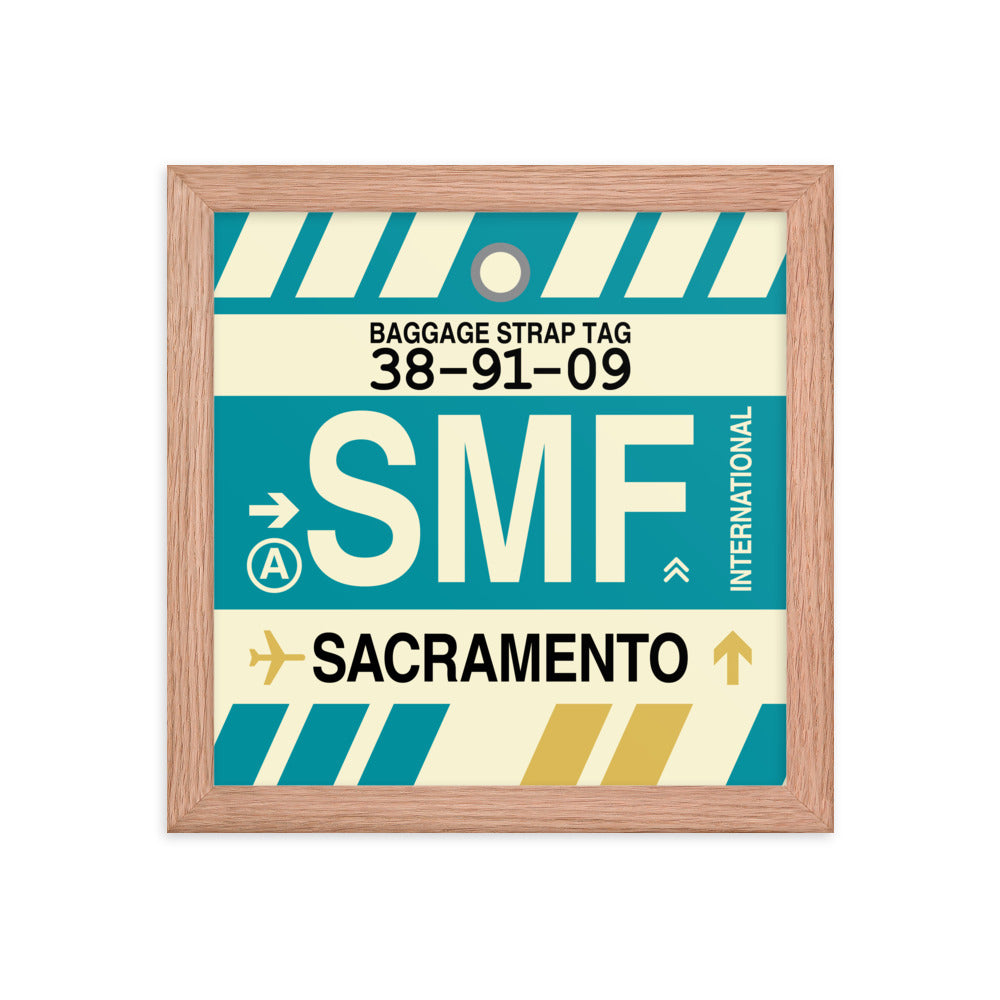Travel-Themed Framed Print • SMF Sacramento • YHM Designs - Image 06