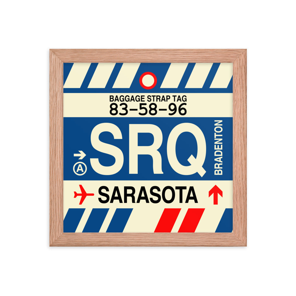 Travel-Themed Framed Print • SRQ Sarasota-Bradenton • YHM Designs - Image 06