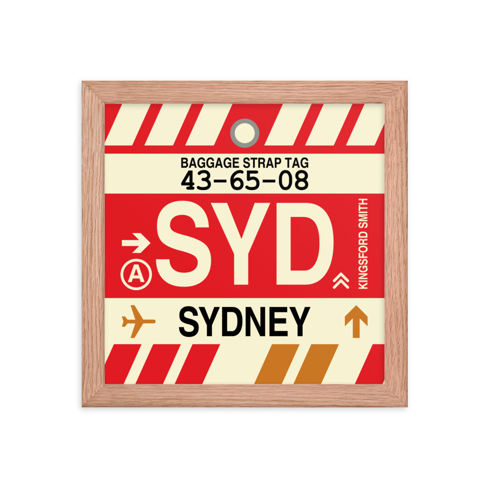 Travel-Themed Framed Print • SYD Sydney • YHM Designs - Image 06