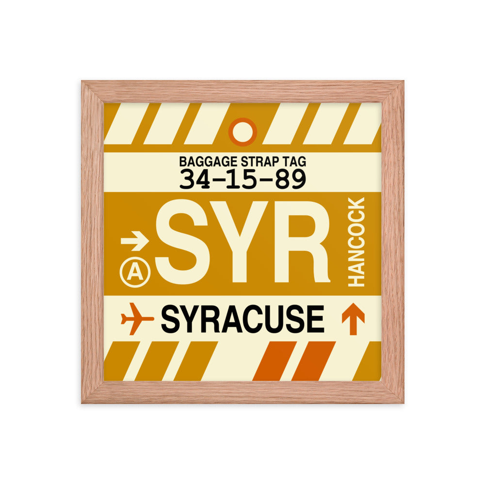 Travel-Themed Framed Print • SYR Syracuse • YHM Designs - Image 06