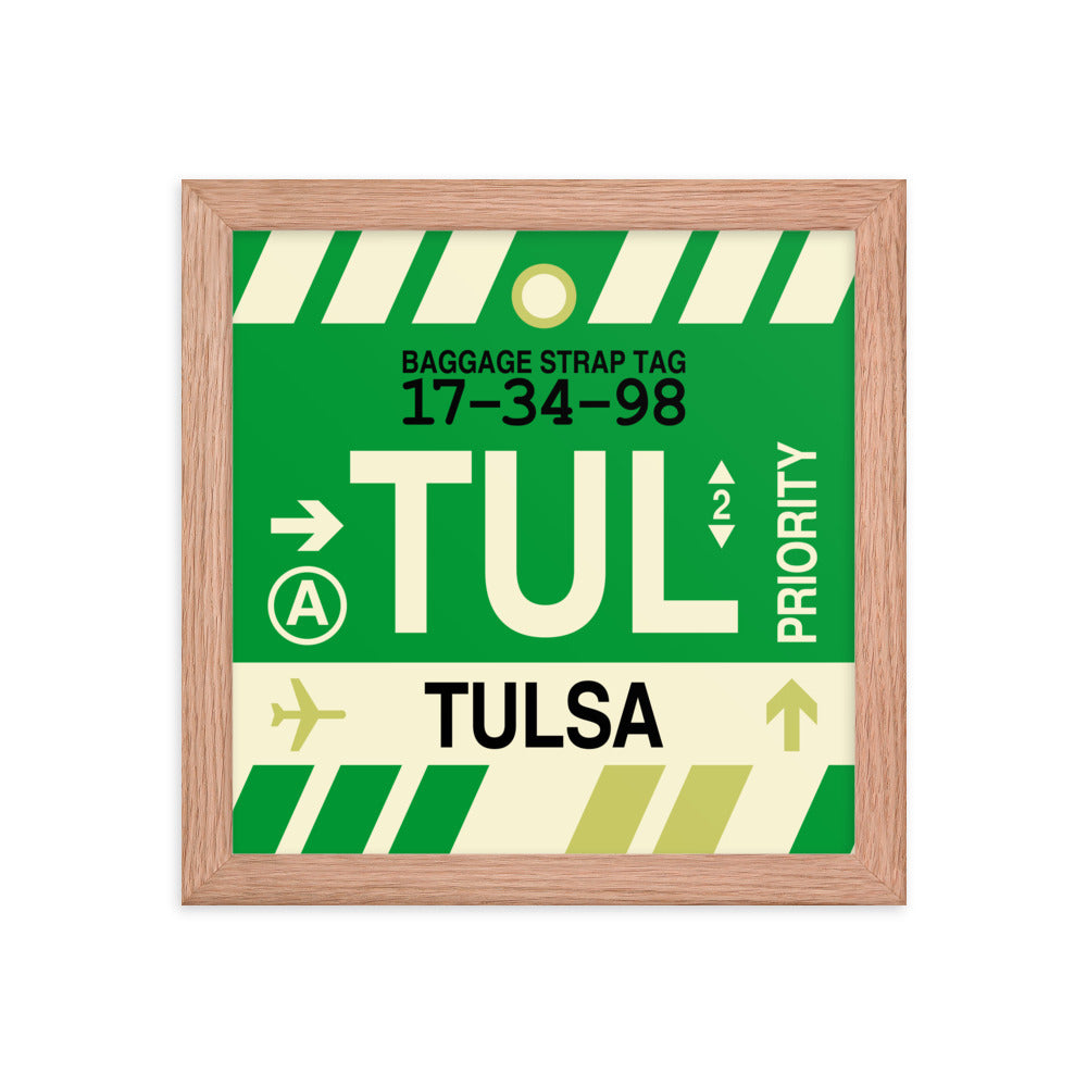 Travel-Themed Framed Print • TUL Tulsa • YHM Designs - Image 06