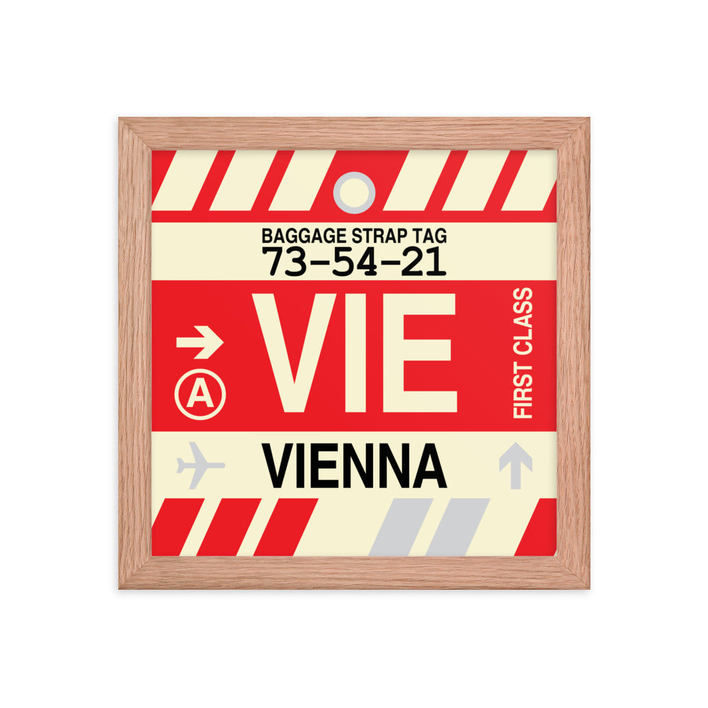 Travel-Themed Framed Print • VIE Vienna Souvenir • YHM Designs - Image 06